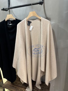 香港專櫃代購agnesb纯色，百搭蝙蝠袖羊毛女款，披肩外套23秋冬