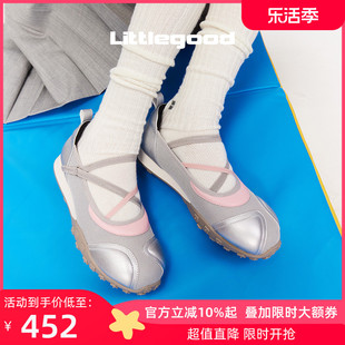 littlegood日系运动休闲鞋女2024机能风甜酷芭蕾舞鞋百搭