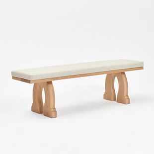 北欧客厅长条凳轻奢家用换鞋凳简约实木沙发长凳设计师艺术床尾凳
