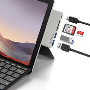 AJIUYU 微软Go2扩展坞Surface Go Pro7/X平板Laptop3拓展坞Book2电脑转换器USB-C线转接USB3.0读卡器SD卡TF卡