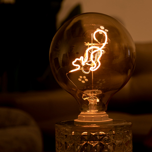 创意台灯复古动物造型LED装饰礼物床头桌柜暖黄氛围灯ins网红灯泡
