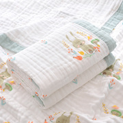 婴儿童纯棉纱布浴巾加大尺寸11*10成人四季可用浴巾儿童裹巾