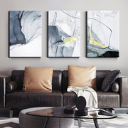 北欧抽象艺术客厅装饰画ins风，线条几何色块客厅沙发背景墙无框画