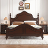 美式复古实木床1.8米现代简约主卧黑色1.5米法式轻奢公主床双人床