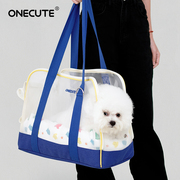 ONECUTE夏季宠物外出便携狗包户外凉爽透气撞色单肩手提猫包