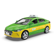 彩珀成真1 32合金北京现代索纳塔的士出租车模型声光回力儿童玩具