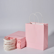 纯色牛皮纸袋袋手提袋，服装店包装袋外卖袋子定制印刷