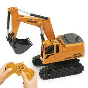 遥控挖机液压合金挖掘机模型全液压岁以上儿童玩具车男孩挖土车3