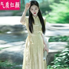 新中式成人马面裙女套装2023年夏季复古国风唐装立领盘扣衬衫