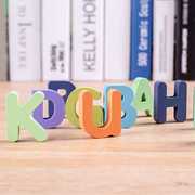 木制数字字母积木形状认知板4幼儿童2-3岁宝宝益智手抓板拼图玩具