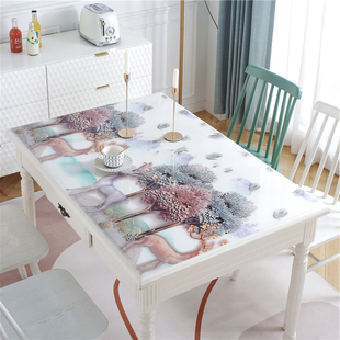 不透明桌布防水防油免洗防烫餐桌垫pvc茶几垫塑料长方形桌面家用