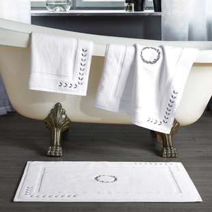 酒店地巾加厚纯棉浴室，防滑脚垫卫生间吸水毛巾地垫，家用地毯可机洗