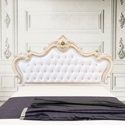 欧式床头软包板科技布靠背2米烤漆公主1.8米床头板双人奢华床头靠