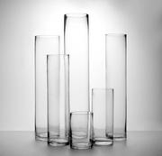现代醒花容器插花水培直筒高100厘米透明落地玻璃花瓶客厅富贵竹