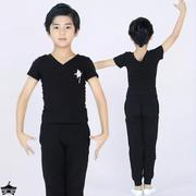 男童舞蹈服儿童形体服练功服黑色男孩拉丁舞中国舞服装男生舞蹈裤