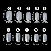 美甲工具透明短款圆头甲片光疗甲片可做打版成品假指甲单号可选