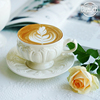 咖啡杯套装法式复古浮雕，咖啡杯子高档精致家用陶瓷，下午茶杯具套装