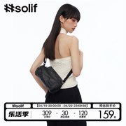 solif暗物质圆筒包做旧时尚，潮流包男女单肩斜跨包2024