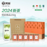 2024年新茶上市芳羽安吉白茶特级礼盒装250g明前正宗绿茶茶叶