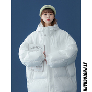 WT3325*韩系温柔白色棉服女冬小众设计感棉衣外套P118(限价148)