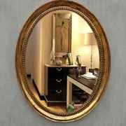 厂促新欧式美式椭圆形壁挂镜简约卫浴镜浴室化妆镜玄关装饰镜子品