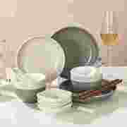 碗碟套装2-10人家用2023新浮雕(新浮雕)餐具，陶瓷组合乔迁礼盒情侣碗盘碗筷