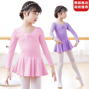 儿童舞蹈服女童中国舞芭蕾舞裙秋冬练功服长袖考级跳舞服装舞蹈衣