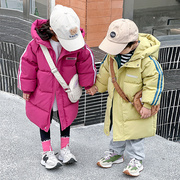 2024洋气中长款儿童装，男童女童冬季羽绒棉服，加厚保暖棉衣棉袄