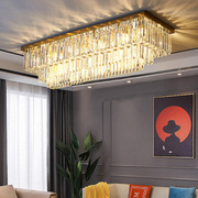别墅客厅长方形水晶灯奢华餐厅大厅灯现代简约酒店大堂工程吸顶灯