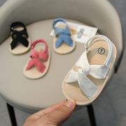 夏季女宝宝凉鞋0-1一岁小清新婴儿鞋软胶底防滑透气学步鞋子