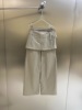 ELC长腿滤镜｜fan leona小众设计系带高腰假两件垂感半裙拼接长裤