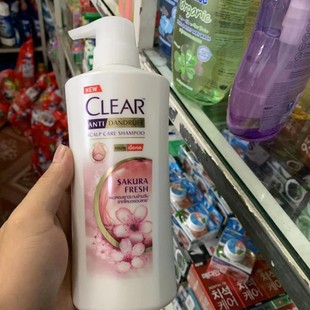 清扬洗发水男女士去屑止痒clear泰国樱花抗皮屑，的400ml
