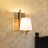 美式客厅背景墙壁灯现代简约全铜灯 欧式卧室床头灯楼梯玄关