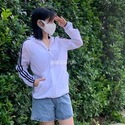 adidas正阿迪达斯外套女运动防风，防晒衣薄款皮肤，衣梭织夹克ft2881