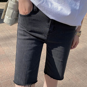 女大童牛仔短裤热裤2023夏季儿童装，韩版洋气直筒五分裤亲子潮