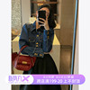 yuqi刘妤淇「复古港味」蓝色牛仔衬衫外套女2022复古长袖衬衣