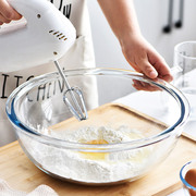 玻璃碗透明耐高温家用微波炉加热专用器皿烘焙沙拉碗大和面打蛋盆
