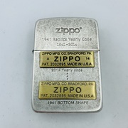 zippo之宝防风打火机黑冰1941复刻贴章底刻纪念古银历史73周