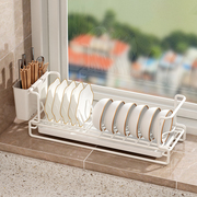 碗碟架厨房台面置物架橱柜内盘子收纳窗台窄款小型碗柜沥水碗盘架