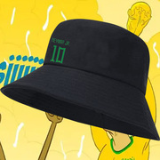 巴西队运动渔夫帽国家足球训练球迷纪念队服，男女潮流百搭遮阳盆帽