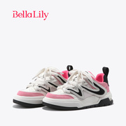 BellaLilyins拼色板鞋女街头运动潮鞋减龄时尚休闲鞋