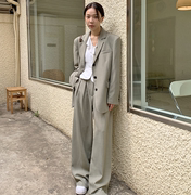 韩国女装 BEGINNING 2023春款 简洁设计帅气西裤正装裤