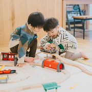 火车木质轨道套装智能电动声光儿童拼装益智玩具男女孩礼物3+