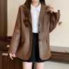 实拍秋冬装大码女装时尚英伦风小西服高级感西装外套M-4XL200斤