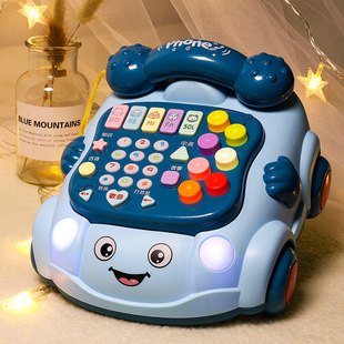 婴幼儿宝宝电话机儿童音乐仿真电话车玩具手机0男女孩益智1-2-3岁