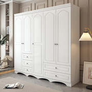 衣柜家用卧室欧白色实木质衣柜衣橱约大衣柜法式收纳储物