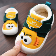 学步鞋男宝宝棉鞋0-1-3岁2婴幼儿女童秋冬季软底防滑加绒加厚鞋子