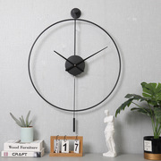 现代简约轻奢挂钟跨境时尚家用客厅铁艺装饰壁钟欧美创意个性钟表