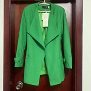 m码绿色冬款百搭长袖，西装外套纯色气质，货尾断货服装不退换