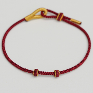 手绳红绳手链半成品细可串黄金转运珠穿饰品diy手工编织绳
